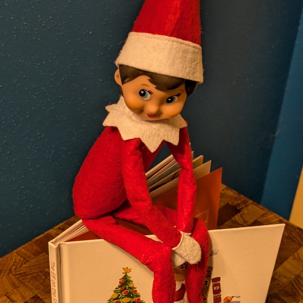 Elf on the shelf. new never used. Light skin girl with blue eyes.